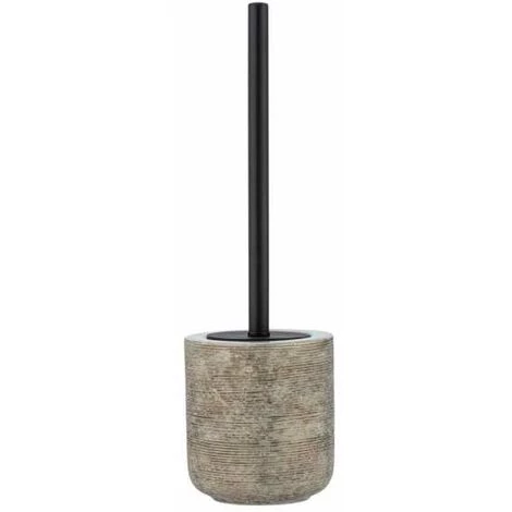WENKO Porte Brosse WC Fedio, Brosse WC Noire, Céramique En Relief Peint à La Main, Ø 11,5 X 39,5 Cm, Doré 3 WENKO Porte Brosse WC Fedio, Brosse WC Noire, Céramique En Relief Peint à La Main, Ø 11,5 X 39,5 Cm, Doré