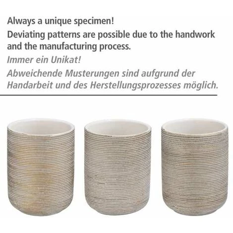 WENKO Porte Brosse WC Fedio, Brosse WC Noire, Céramique En Relief Peint à La Main, Ø 11,5 X 39,5 Cm, Doré 5 WENKO Porte Brosse WC Fedio, Brosse WC Noire, Céramique En Relief Peint à La Main, Ø 11,5 X 39,5 Cm, Doré – Image 3