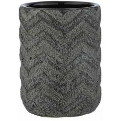 WENKO Porte Brosse à Dent Mantua, Gobelet Salle De Bain, Céramique En Relief Peint à La Main, Ø 7,5 X 10 Cm, Noir 8 WENKO Porte Brosse à Dent Mantua, Gobelet Salle De Bain, Céramique En Relief Peint à La Main, Ø 7,5 X 10 Cm, Noir -WENKO Soldes 18940241 2
