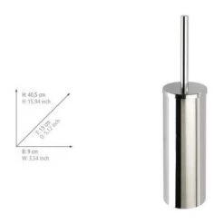 WENKO Brosse WC Noire Murale Mezzano, Brosse WC Suspendue, Design Fermé, Acier Inox, 9x40,5x13 Cm, Brillant 10 WENKO Brosse WC Noire Murale Mezzano, Brosse WC Suspendue, Design Fermé, Acier Inox, 9x40,5x13 Cm, Brillant -WENKO Soldes 18940276 4