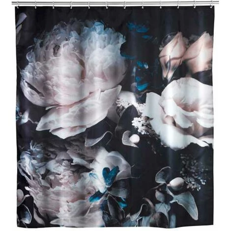 WENKO Rideau De Douche Antimoisissure Peony, Rideau De Douche Original, Lavable En Machine Et Waterproof, 12 Anneaux Rideau De Douche En Plastique Blanc Inclus, Polyester, 180x200 Cm, Multicolore 3 WENKO Rideau De Douche Antimoisissure Peony, Rideau De Douche Original, Lavable En Machine Et Waterproof, 12 Anneaux Rideau De Douche En Plastique Blanc Inclus, Polyester, 180x200 Cm, Multicolore