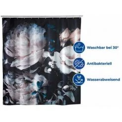 WENKO Rideau De Douche Antimoisissure Peony, Rideau De Douche Original, Lavable En Machine Et Waterproof, 12 Anneaux Rideau De Douche En Plastique Blanc Inclus, Polyester, 180x200 Cm, Multicolore 9 WENKO Rideau De Douche Antimoisissure Peony, Rideau De Douche Original, Lavable En Machine Et Waterproof, 12 Anneaux Rideau De Douche En Plastique Blanc Inclus, Polyester, 180x200 Cm, Multicolore -WENKO Soldes 18940282 3