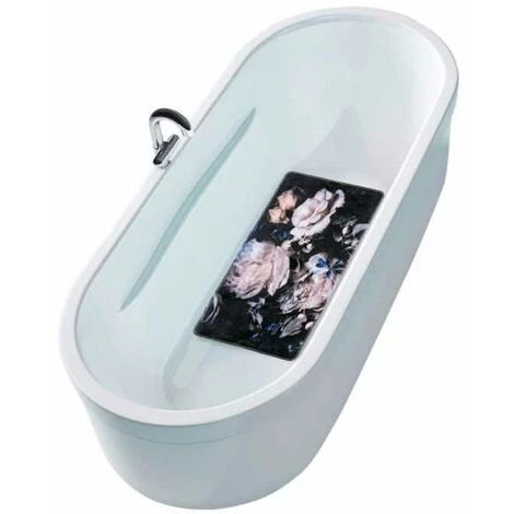 WENKO Tapis De Baignoire Peony, Tapis De Bain Antidérapant, Plastique, 70x40 Cm, Multicolore 4 WENKO Tapis De Baignoire Peony, Tapis De Bain Antidérapant, Plastique, 70x40 Cm, Multicolore – Image 2