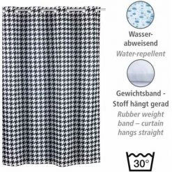 WENKO Rideau De Douche Antimoisissure Fashion Comfort Flex, Rideau De Douche Original, Lavable En Machine Et Waterproof, 10 Anneaux Rideau De Douche Intégrés, Polyester, 180x200 Cm, Noir - Blanc 9 WENKO Rideau De Douche Antimoisissure Fashion Comfort Flex, Rideau De Douche Original, Lavable En Machine Et Waterproof, 10 Anneaux Rideau De Douche Intégrés, Polyester, 180x200 Cm, Noir - Blanc -WENKO Soldes 18940315 3