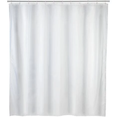 WENKO Rideau De Douche Antimoisissure Blanc, Rideau De Douche 120x200 Cm, Lavable En Machine Et Waterproof, 8 Anneaux Rideau De Douche En Plastique Blanc Inclus, 100% Polyester, 120x200 Cm, Blanc 3 WENKO Rideau De Douche Antimoisissure Blanc, Rideau De Douche 120x200 Cm, Lavable En Machine Et Waterproof, 8 Anneaux Rideau De Douche En Plastique Blanc Inclus, 100% Polyester, 120x200 Cm, Blanc
