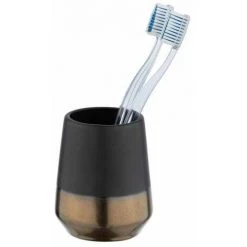 WENKO Porte Brosse à Dent Brandol, Gobelet Salle De Bain, Céramique, Ø 8x10 Cm, Noir - Cuivre 8 WENKO Porte Brosse à Dent Brandol, Gobelet Salle De Bain, Céramique, Ø 8x10 Cm, Noir - Cuivre -WENKO Soldes 18940359 3