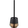 WENKO Porte Brosse WC Brandol, Brosse WC Noire, Céramique, Ø 11,8x12,7 Cm, Noir - Cuivre -WENKO Soldes 18940370 1