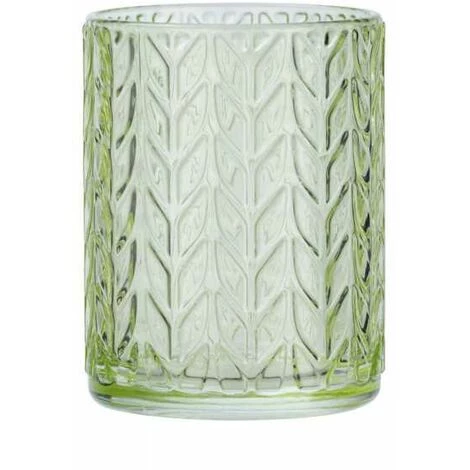 WENKO Support Brosse à Dent Vetro, Gobelet Salle De Bain, Porte Brosse à Dent En Verre à Relief, Verre, 7,5x10x7,5 Cm, Vert Transparent 4 WENKO Support Brosse à Dent Vetro, Gobelet Salle De Bain, Porte Brosse à Dent En Verre à Relief, Verre, 7,5x10x7,5 Cm, Vert Transparent – Image 2