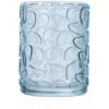 WENKO Porte Brosse à Dent Vetro, Gobelet Salle De Bain En Verre à Relief, Verre, 7,5x10x7,5 Cm, Bleu Transparent -WENKO Soldes 18940437 1
