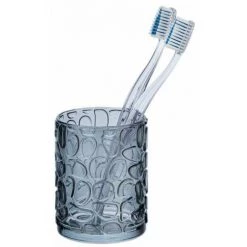 WENKO Support Brosse à Dent Vetro, Gobelet Salle De Bain, Porte Brosse à Dent En Verre à Relief, Verre, 7,5x10x7,5 Cm, Gris Transparent 9 WENKO Support Brosse à Dent Vetro, Gobelet Salle De Bain, Porte Brosse à Dent En Verre à Relief, Verre, 7,5x10x7,5 Cm, Gris Transparent -WENKO Soldes 18940446 3