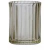 WENKO Support Brosse à Dent Vetro, Gobelet Salle De Bain, Porte Brosse à Dent En Verre à Relief, Verre, 7,5x10x7,5 Cm, Marron Transparent -WENKO Soldes 18940452 1