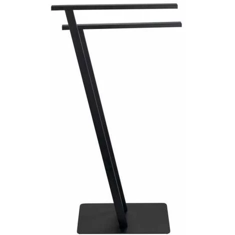 WENKO Porte Serviette Lirio, Porte Serviettes Salle De Bain Sur Pied , Acier Verni, 20x76,5x40 Cm, Noir Mat 4 WENKO Porte Serviette Lirio, Porte Serviettes Salle De Bain Sur Pied , Acier Verni, 20x76,5x40 Cm, Noir Mat – Image 2