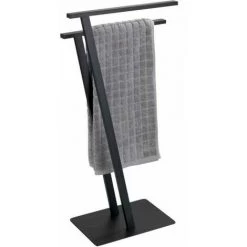 WENKO Porte Serviette Lirio, Porte Serviettes Salle De Bain Sur Pied , Acier Verni, 20x76,5x40 Cm, Noir Mat 9 WENKO Porte Serviette Lirio, Porte Serviettes Salle De Bain Sur Pied , Acier Verni, 20x76,5x40 Cm, Noir Mat -WENKO Soldes 18940469 3