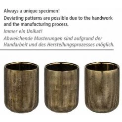 WENKO Brosse WC Rivara, Brosse WC Noire, Céramique à Relief Peint à La Main, Ø 11,5 X 12,7 Cm, Doré 8 WENKO Brosse WC Rivara, Brosse WC Noire, Céramique à Relief Peint à La Main, Ø 11,5 X 12,7 Cm, Doré -WENKO Soldes 18940488 3