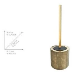 WENKO Brosse WC Rivara, Brosse WC Noire, Céramique à Relief Peint à La Main, Ø 11,5 X 12,7 Cm, Doré 9 WENKO Brosse WC Rivara, Brosse WC Noire, Céramique à Relief Peint à La Main, Ø 11,5 X 12,7 Cm, Doré -WENKO Soldes 18940488 4