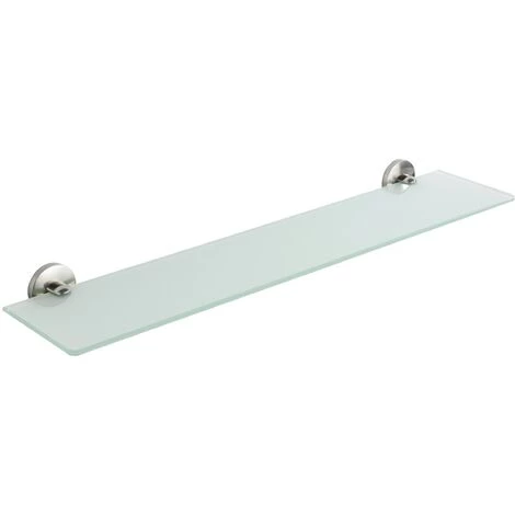 WENKO Etagère Salle De Bain Murale Cuba, Tablette Salle De Bain En Verre, Fixation Murale, Vis Et Chevilles Fournies, Zinc Inox Moulé - Verre, 60x5x13,5 Cm, Mat 3 WENKO Etagère Salle De Bain Murale Cuba, Tablette Salle De Bain En Verre, Fixation Murale, Vis Et Chevilles Fournies, Zinc Inox Moulé - Verre, 60x5x13,5 Cm, Mat