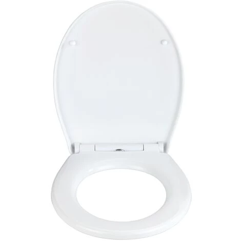 WENKO Abattant WC Avec Frein De Chute 'Easy Close' Ostuni, Abattant WC Clipsable Fix Clip Avec Fixation Inox, Capacité De Charge Jusqu'à 300kg, Thermoplastique, 37 X 44,5 Cm, Blanc 4 WENKO Abattant WC Avec Frein De Chute 'Easy Close' Ostuni, Abattant WC Clipsable Fix Clip Avec Fixation Inox, Capacité De Charge Jusqu'à 300kg, Thermoplastique, 37 X 44,5 Cm, Blanc – Image 2