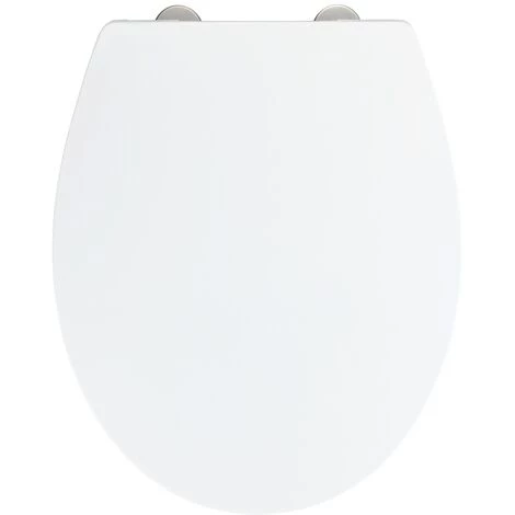 WENKO Abattant WC Avec Frein De Chute 'Easy Close' Ostuni, Abattant WC Clipsable Fix Clip Avec Fixation Inox, Capacité De Charge Jusqu'à 300kg, Thermoplastique, 37 X 44,5 Cm, Blanc 5 WENKO Abattant WC Avec Frein De Chute 'Easy Close' Ostuni, Abattant WC Clipsable Fix Clip Avec Fixation Inox, Capacité De Charge Jusqu'à 300kg, Thermoplastique, 37 X 44,5 Cm, Blanc – Image 3