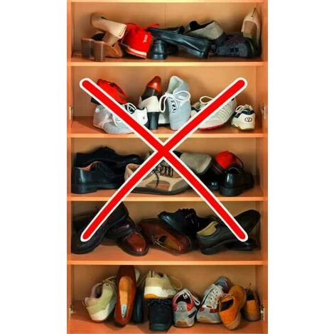 WENKO Organisateur De Chaussures, Rangement Chaussures Gain De Place, Lot De 8, Support Plastique Robuste, 26x10x12 Cm, Gris 4 WENKO Organisateur De Chaussures, Rangement Chaussures Gain De Place, Lot De 8, Support Plastique Robuste, 26x10x12 Cm, Gris – Image 2