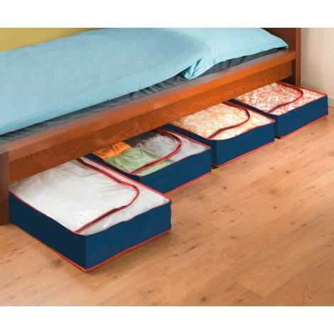 WENKO Housse Dessous De Lit Deep Blue 4 WENKO Housse Dessous De Lit Deep Blue – Image 2