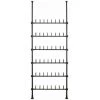 WENKO Porte-chaussures Herkules, Système De Rangement Télescopique Pour Chaussures, Jusqu'à 48 Paires De Chaussures, Fixation Sans Perçage Par Torsion, Métal, 94x165-300x9 Cm, Noir