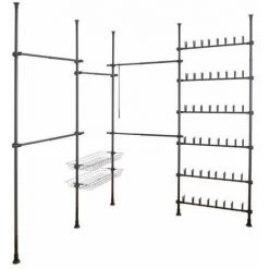WENKO Porte-chaussures Herkules, Système De Rangement Télescopique Pour Chaussures, Jusqu'à 48 Paires De Chaussures, Fixation Sans Perçage Par Torsion, Métal, 94x165-300x9 Cm, Noir 11 WENKO Porte-chaussures Herkules, Système De Rangement Télescopique Pour Chaussures, Jusqu'à 48 Paires De Chaussures, Fixation Sans Perçage Par Torsion, Métal, 94x165-300x9 Cm, Noir -WENKO Soldes 18940647 5