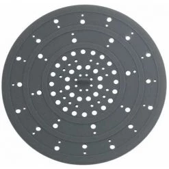 WENKO Grille Lavabo Silicone Sava, Filtre évier Cuisine Silicone, Filtre Les Résidus De Nourriture - Cheveux Et Protège Les Canalisations, Silicone, Ø 12x0,3 Cm, Gris