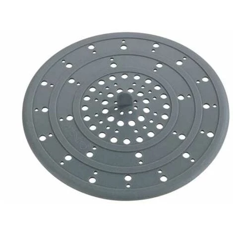 WENKO Grille Lavabo Silicone Sava, Filtre évier Cuisine Silicone, Filtre Les Résidus De Nourriture - Cheveux Et Protège Les Canalisations, Silicone, Ø 12x0,3 Cm, Gris 4 WENKO Grille Lavabo Silicone Sava, Filtre évier Cuisine Silicone, Filtre Les Résidus De Nourriture - Cheveux Et Protège Les Canalisations, Silicone, Ø 12x0,3 Cm, Gris – Image 2