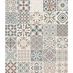 WENKO Fond De Hotte, Crédence Cuisine Verre, "Carreaux De Ciment", Verre Trempé, 60x70 Cm, Multicolore