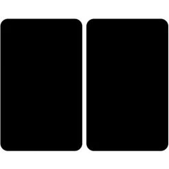 WENKO Protection Plaque De Cuisson, Couvre Plaque De Cuisson En Verre, Lot De 2, Verre Trempé, 30x52 Cm, Noir