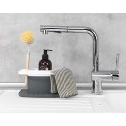 WENKO Porte éponge évier Cuisine Cosmo, Organiseur évier Avec Espace De Rangement Pour Le Liquide Vaisselle, L'éponge, Matière Plastique De Qualité Supérieure, 21x11x11,5 Cm, Gris 9 WENKO Porte éponge évier Cuisine Cosmo, Organiseur évier Avec Espace De Rangement Pour Le Liquide Vaisselle, L'éponge, Matière Plastique De Qualité Supérieure, 21x11x11,5 Cm, Gris -WENKO Soldes 18940720 3