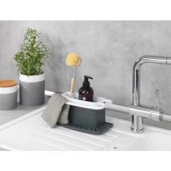 WENKO Porte éponge évier Cuisine Cosmo, Organiseur évier Avec Espace De Rangement Pour Le Liquide Vaisselle, L'éponge, Matière Plastique De Qualité Supérieure, 21x11x11,5 Cm, Gris 10 WENKO Porte éponge évier Cuisine Cosmo, Organiseur évier Avec Espace De Rangement Pour Le Liquide Vaisselle, L'éponge, Matière Plastique De Qualité Supérieure, 21x11x11,5 Cm, Gris -WENKO Soldes 18940720 4