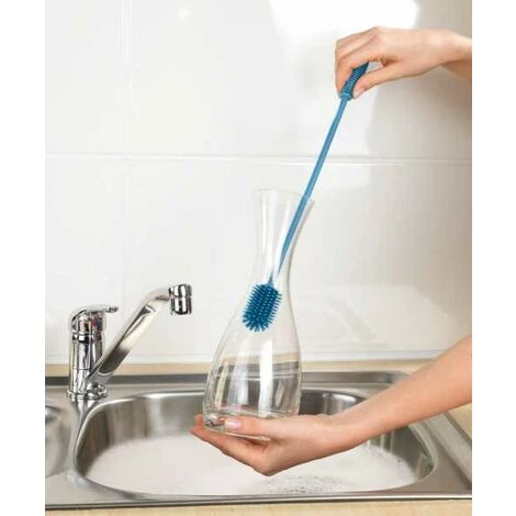 WENKO Goupillon Silicone Sia, Goupillon Biberon, Goupillon Bouteille Isotherme, Silicone, Extra Longue Ø3.5 X 38 Cm, Bleu 5 WENKO Goupillon Silicone Sia, Goupillon Biberon, Goupillon Bouteille Isotherme, Silicone, Extra Longue Ø3.5 X 38 Cm, Bleu – Image 3