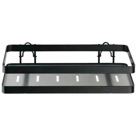 WENKO Étagère Murale Cuisine Gala, Etagère Murale Cuisine Pour Le Rangement Des épices Et Condiments, Fixation Mural Fournie, Style Industriel, Métal - Plastique, 24,8x12x5,5 Cm, Noir Mat - Gris 3 WENKO Étagère Murale Cuisine Gala, Etagère Murale Cuisine Pour Le Rangement Des épices Et Condiments, Fixation Mural Fournie, Style Industriel, Métal - Plastique, 24,8x12x5,5 Cm, Noir Mat - Gris