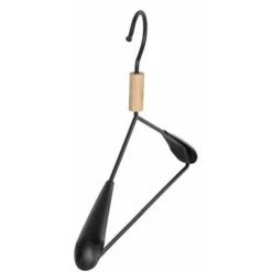 WENKO Cintre Design Bois Alu, Clara Noir -WENKO Soldes 18940833 3