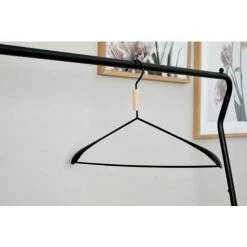 WENKO Cintre Design Bois Alu, Clara Noir -WENKO Soldes 18940833 4