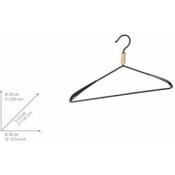 WENKO Cintre Design Bois Alu, Clara Noir -WENKO Soldes 18940833 5