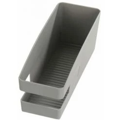 WENKO Organisateur De Chaussures, Rangement Ballerines Gain De Place, Lot De 6, Support Plastique Robuste, 9x9,5x26,5 Cm, Gris