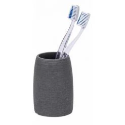 WENKO Set D'accessoires De Salle De Bain, Porte Brosse à Dent, Distributeur Savon Liquide, Goa Gris 9 WENKO Set D'accessoires De Salle De Bain, Porte Brosse à Dent, Distributeur Savon Liquide, Goa Gris -WENKO Soldes 18940947 3