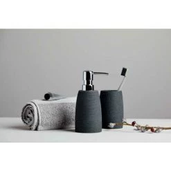 WENKO Set D'accessoires De Salle De Bain, Porte Brosse à Dent, Distributeur Savon Liquide, Goa Gris 11 WENKO Set D'accessoires De Salle De Bain, Porte Brosse à Dent, Distributeur Savon Liquide, Goa Gris -WENKO Soldes 18940947 5