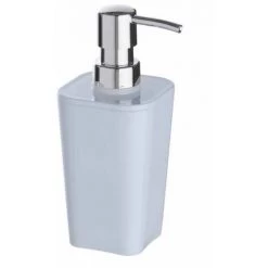 WENKO Set D'accessoires De Salle De Bain Candy, Gobelet Brosse à Dent, Distributeur Savon Liquide, Brosse WC Noire, Plastique Sans BPA, Blanc -WENKO Soldes 18940953 4