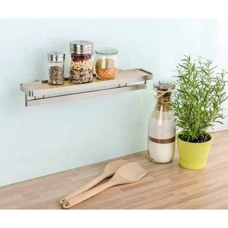 WENKO Étagère à épices Vacuum-Loc® Avec Barre De Crédence Premium, Fixation Sans Perçage, Range épices Mural, Acier-bambou, 40x5,5x8 Cm, Argent 4 WENKO Étagère à épices Vacuum-Loc® Avec Barre De Crédence Premium, Fixation Sans Perçage, Range épices Mural, Acier-bambou, 40x5,5x8 Cm, Argent – Image 2