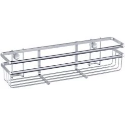 WENKO Etagère à épices Murale Style, Etagère Murale Cuisine, Avec Adaptateur Vacuum-Loc® Fixation Sans Perçage Inclus, Métal, 30x7x7 Cm, Brillant