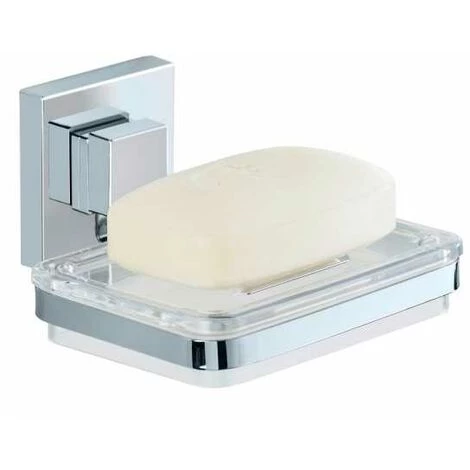 WENKO Vacuum-Loc® Porte Savon Mural, Inox, Quadro, Lot De 2 4 WENKO Vacuum-Loc® Porte Savon Mural, Inox, Quadro, Lot De 2 – Image 2