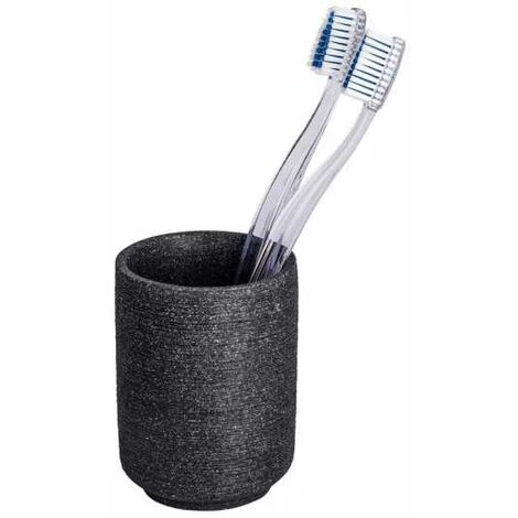 WENKO Set Accessoires Salle De Bain Neo, 2 Pièces, Distributeur Savon Liquide Et Porte Brosse à Dent, Polyrésine, Anthracite 5 WENKO Set Accessoires Salle De Bain Neo, 2 Pièces, Distributeur Savon Liquide Et Porte Brosse à Dent, Polyrésine, Anthracite – Image 3