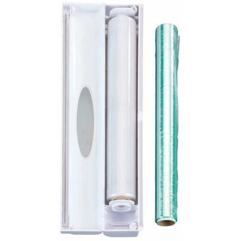 WENKO Distributeur De Film Alimentaire, Papier Aluminium, Perfect-Cutter, Plastique Et Lame En Acier Inox, 38x5,2x6,7 Cm, Blanc, Lot De 2 5 WENKO Distributeur De Film Alimentaire, Papier Aluminium, Perfect-Cutter, Plastique Et Lame En Acier Inox, 38x5,2x6,7 Cm, Blanc, Lot De 2 – Image 3