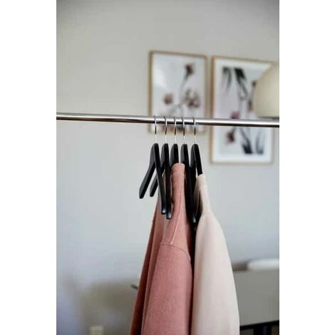 WENKO Cintre Bois, Antiglisse, Paris, Noir, Lot De 5 6 WENKO Cintre Bois, Antiglisse, Paris, Noir, Lot De 5 – Image 4