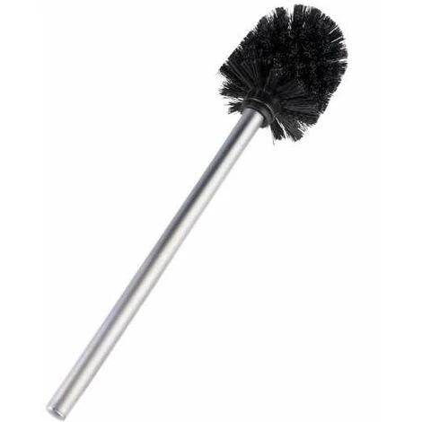 WENKO Brosse WC De Rechange Pour Porte-brosse WC Avec Tête De Brosse WC Noire Et Manche En Acier Inox Mat, Lot De 3, Polypropylène - Acier Inoxydable Mat, Ø 8x35 Cm, Noir 4 WENKO Brosse WC De Rechange Pour Porte-brosse WC Avec Tête De Brosse WC Noire Et Manche En Acier Inox Mat, Lot De 3, Polypropylène - Acier Inoxydable Mat, Ø 8x35 Cm, Noir – Image 2