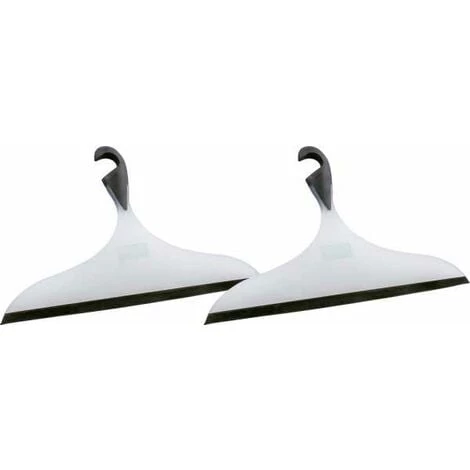 WENKO Raclette De Douche XXL, Raclette Salle De Bain Loano, Avec Crochet De Suspension, Lot De 2, Plastique, L34x21 Cm, Noir - Blanc 3 WENKO Raclette De Douche XXL, Raclette Salle De Bain Loano, Avec Crochet De Suspension, Lot De 2, Plastique, L34x21 Cm, Noir - Blanc