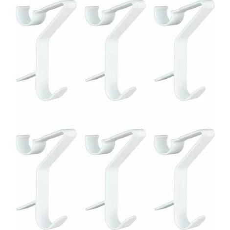 WENKO Crochet Radiateur Sèche Serviette Universel Flexi, Lot De 6 Crochets Pour Radiateur Sèche Serviette Rond, Plastique, 2,5x13,5x8,5 Cm, Blanc 3 WENKO Crochet Radiateur Sèche Serviette Universel Flexi, Lot De 6 Crochets Pour Radiateur Sèche Serviette Rond, Plastique, 2,5x13,5x8,5 Cm, Blanc
